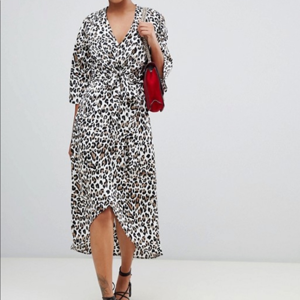 NWT Leopard midi dress